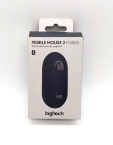 Logitech Pebble Mouse 2 M350s Schlanke Kabellos Bluetooth Maus Flach Schwarz - Bild 1 von 6