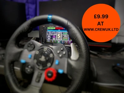 CREW_UK Logitech G29 G920 G923 G27 G25 Phone mount adaptor MOD Phone Support Holder