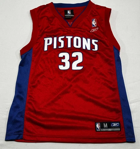 Reebok Richard Hamilton Detroit Pistons NBA Basketball Jersey Red Youth Medium Cover