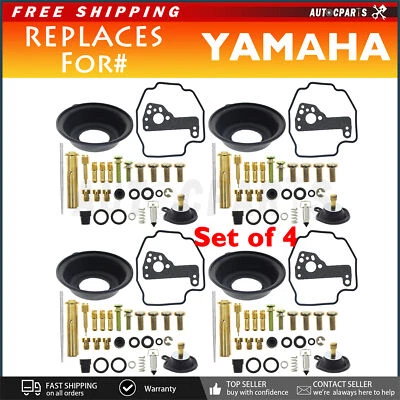 For Yamaha Vmax V-MAX 1200 Carburetor Repair Kit Diaphragm Air Cut-off Valve x4 - Image 1 of 4