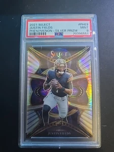 2021 Panini Select Justin Fields Phenomenon Silver Prizm Rookie RC #PHE9 PSA 9 - Picture 1 of 3