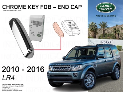 Land Rover LR4 Genuino Fabricante Original Cromo Llavero Tapa LR4-LR050788 Foto 1 de 2