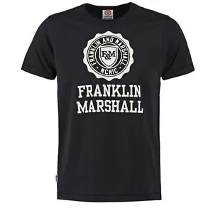 Franklin & Marshall Logo Top Short Sleeve Boys T-Shirt Tee Black Ages 3-13 BNWT - Picture 1 of 1