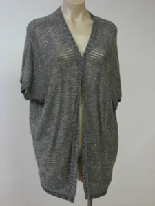 EILEEN FISHER Bronze Sparkle Open Front Oval Cardigan Sweater Plus 2X NWT $298 - Picture 1 of 1