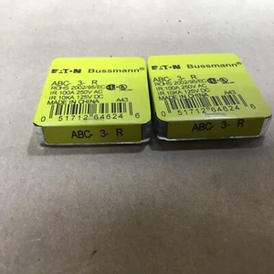 Bussmann Abc-3-R Fuse, Fast Acting, 3A, 250V Ac, 125V Dc, (lot Of 9) #1071l5iac - Picture 1 of 2