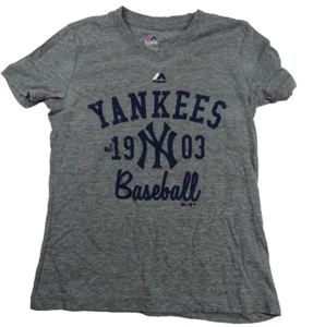 New York Yankees MLB Majestic Girl's Graphic T-Shirt - Picture 1 of 4