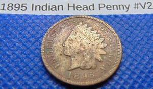 1895 Circulated Indian Head Cent #V2 Good Clear Date - Bild 1 von 2