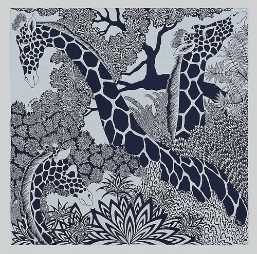 HERMÈS Sciarpa Scialle Hermes Le Tre Grazie Giraffa Alice Shirley Cashmere Seta Autentica Nuova