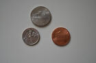 US USA circulation coins: penny, nickel, dime (1, 5, 10 cents; 2020)