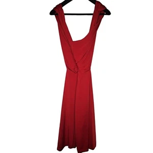 Y2K Midi Cocktailkleid Rot Venus Größe XS Made in USA A Linie Stretch - Bild 1 von 4