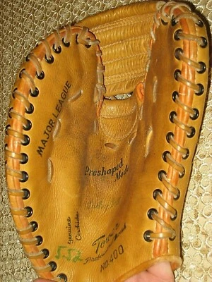 Винтажная бейсбольная перчатка Tower Brand Model 400 1st First Basemen левая 11,5 дюйма - Изображение 1 из 4