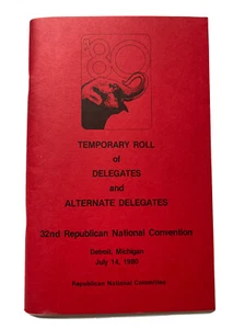 1980 Republican National Convention Ronald Reagan Temporary Roll of Delegates - Picture 1 of 8