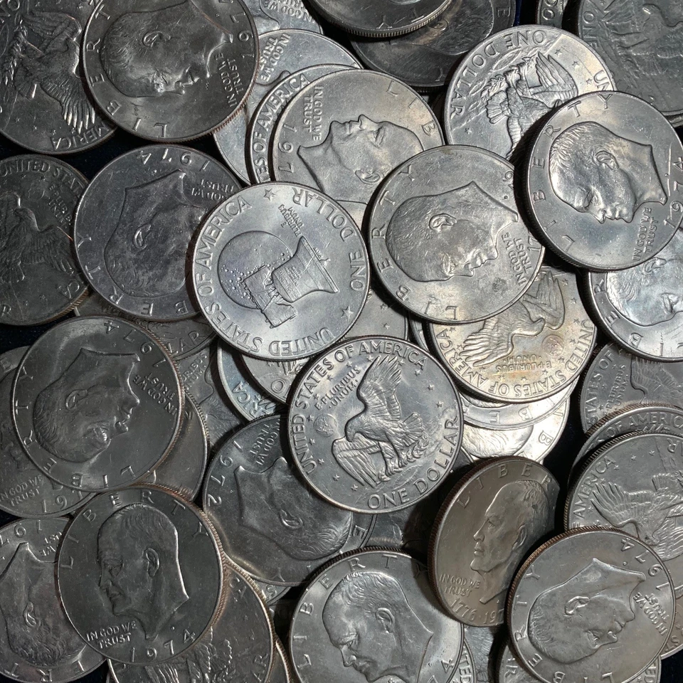 Ike Dollars 10 Coin lot 1977 P & D Regular Issues $1 Eisenhower - Image 1 of 1