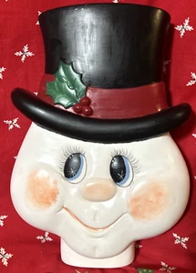 Frosty The Snowman Ceramic Christmas Decoration Large 12X8” - Picture 1 of 7