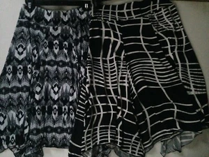 ¡NUEVO! Falda para mujer Carrie Allen pequeña mediana grande XL negra blanca cintura elástica - Imagen 1 de 16