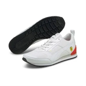 Men Puma Ferrari Track Racer Motorsport Shoes Size 13 White Red Yellow 306858 02 - Picture 1 of 12