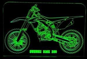 Suzuki RMZ 250 LED Remote Control Edgelit Sign,Motorbike, Dirt Bike,Light,Gift - Picture 1 of 9