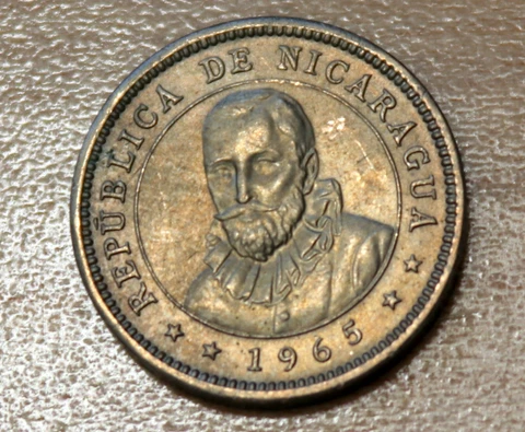 1965 Nicaragua 5 Centavos Unc Cover