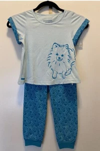 American Girl Pomeranian Pajamas for Girls in size X-Large 18-20 Teal Print - Picture 1 of 20