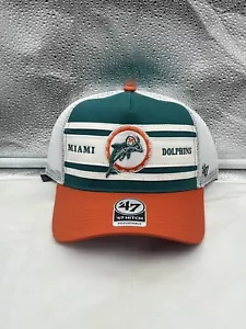 Miami Dolphins NFL '47 Throwback Teal TT Hitch Mesh Snapback Adjustable Hat - Picture 1 of 5