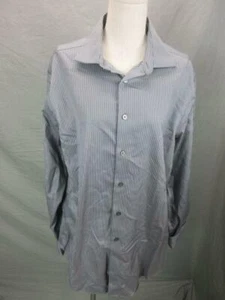 CALVIN KLEIN SIZE 34-35 MENS GRAY 100% COTTON NON IRON SLIM FIT SHIRT T181 - Picture 1 of 7
