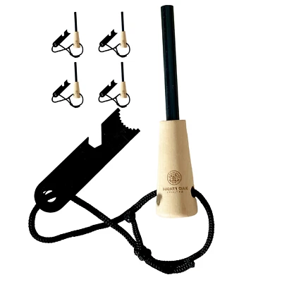 Arrancador de fuego de magnesio para todo tipo de clima - Varilla de hierro y golpeador - PAQUETE DE 5 Foto 1 de 2