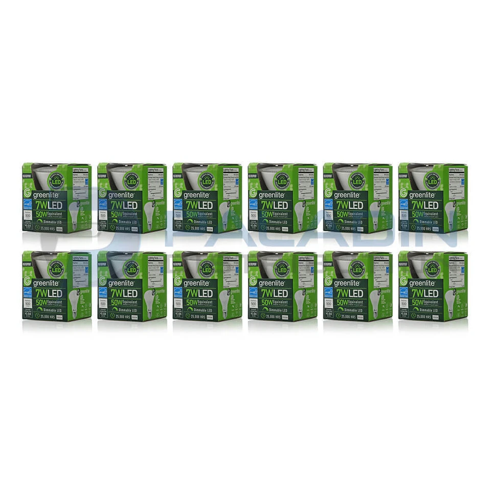 Greenlite 7W/LED/PAR20D/FL LED PAR20 Flood Light Bulb 7W 3000K – 12 Pack - Image 1 of 4