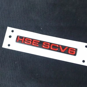 1x Glossy Black Red HSE SCV6 Plastic Sticker Badge Emblem Decal Tailgate Utility - Picture 1 of 19