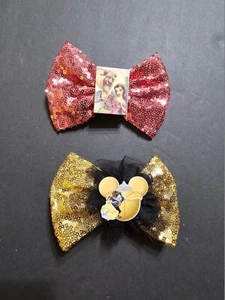 Handgefertigte Haarschleifen - Disney Prinzessin - Die Schöne und das Biest - #10 Schleifen - Bild 1 von 3