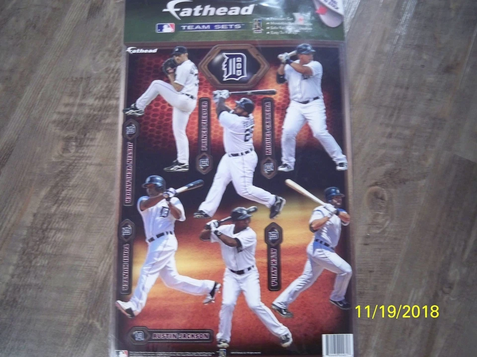 ¡NUEVO! MLB DETROIT TIGERS 6 JUGADORES FATHEAD COMPAÑEROS DE EQUIPO CALCOMANÍAS DE PARED! Foto 1 de 1