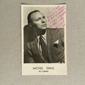 Michel Dens — tirage argentique — envoi signé — opérette, opéra comique — 1951. - Imagen 1 de 2