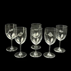 SET OF 6 - Baccarat Fine Crystal Wine Glasses 6 1/4”, 8oz - EXCELLENT - Picture 1 of 10