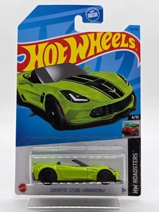 Hot Wheels - Dollar General Exclusive Corvette C7 Z06 Cabrio Verde 2023 #34 - Foto 1 di 8