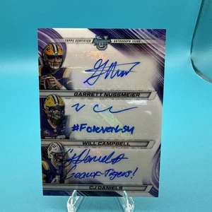 2024 bowman best football Garrett Nussmeier Will Campbell Cj Daniels Auto /5 - Picture 1 of 3