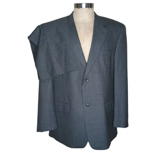 ALFANI Mens Suit 44R Pleat Front Pants 38x28 Gray Check Wool Cashmere Blend MINT - Picture 1 of 21