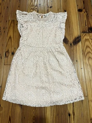 Vestido Monteau Niña Rosa Encaje Ocasión Especial, Niñas XL (14) Foto 1 de 4