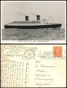 GREAT BRITAIN 1949, MARITIME CUNARD WHITE STAR R.M.S. PC TO SWITZERLAND. #D162 - Picture 1 of 1