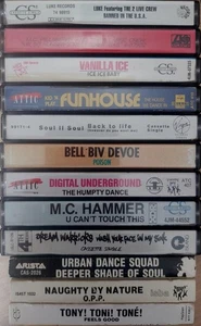 12 x ☆RaRe!☆ 1990s HIP-HOP RAP Cassette SINGLES ☆Job Lot/Bundle - All Pictured!☆ - Picture 1 of 7