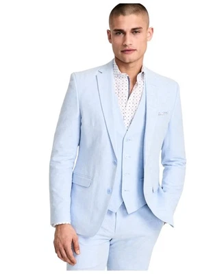 Traje Chaqueta Blazer Bar Iii Para Hombres Calce Ajustado 42 R Azul Claro Sólido Foto 1 de 2
