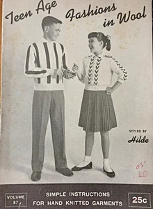 Teen Age Fashions in Wool Simple Instructions Hand Knitted Garments Hilde Fuchs - Bild 1 von 1