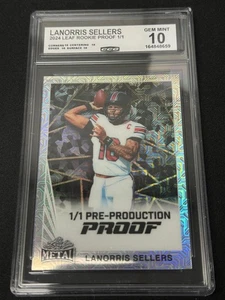 LaNorris Sellers 2024 Leaf Rookie 1/1 PROOFs CCG 10 Rookie - Foto 1 di 2