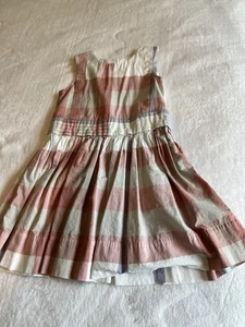 Burberry Pink And white Sleeveless Casual Sun Dress Girl Sz 6 - Picture 1 of 7