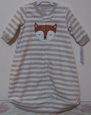 Saco de dormir Carter's Baby Fox a rayas polar 0-3M Foto 1 de 3