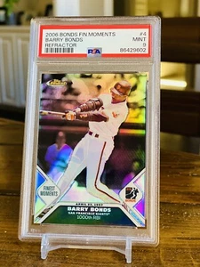 Barry Bonds Refractor 2006 Topps Finest 1000th RBI PSA 9 POP 2 None Higher - Picture 1 of 4