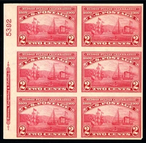 USAstamps Unused VF US 1909 Imperf Plate Block Scott 373 OG MNH SCV $375 - Picture 1 of 2