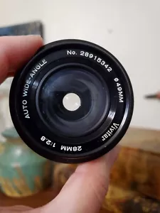 Vivitar Auto Wide Angle Lens - 28mm 1:2.8 Made in Japan - No. 28915342 - Picture 1 of 8