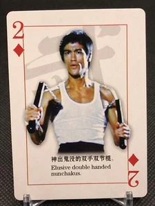 DIAMOND 2 BRUCE LEE TRUMP Chinese Kung movie star Fu Hong Kong Vintage - Picture 1 of 12