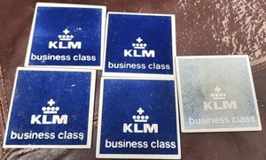 Posavasos de azulejos de cerámica holandeses de colección KLM Airlines, clase ejecutiva, juego de 5 - Imagen 1 de 2