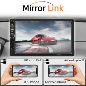 Car Touchscreen 7" with Bluetooth USB FM MP5 Player Mirror Link Radio 1 DIN. - Imagen 1 de 12