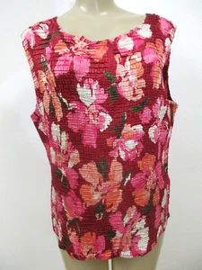 AGOSTO MAX TOP SMANICATO ELASTICIZZATO FLOREALE STROPICCIATO MULTICOLORE TAGLIA 4 - Foto 1 di 5